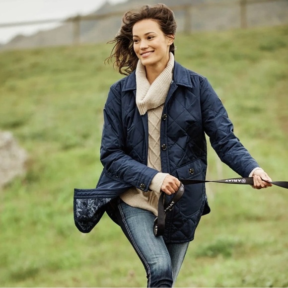 Ariat Navy Belmont Jacket - Picture 3 of 14